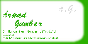 arpad gumber business card